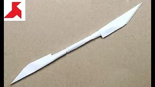 DIY - How to make a DOUBLE BLADED GLAIVE from a4 paper