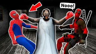 Granny vs Deadpool vs Spiderman - boxing - funny horror animation parody (p.106)