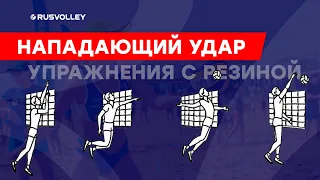 Комплекс упражнений для отработки техники нападающего удара в волейболе. Разминка и укрепление мышц.