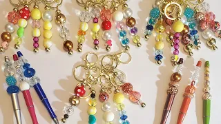 #diy: how to add beads to key chain & ink pens.