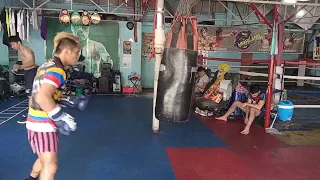 CHAMP Miel Fajardo HEAVY BAG DRILL TIME. MP HIGHLAND BOXING GYM