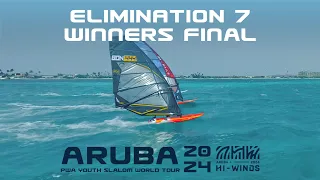 Aruba Hi-Winds PWA Youth and Junior Slalom World Cup 2024 - Fin Elimination 7 Final