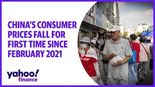 China's consumer prices fall for first time since February 2021