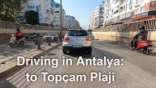 Driving in Antalya's city center (4k)