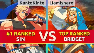 GGST ▰ KantoKinte (#1 Ranked Sin) vs Liamishere (TOP Ranked Bridget). High Level Gameplay