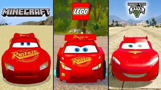 Minecraft Lightning McQueen VS LEGO Lightning McQueen VS GTA 5 Lightning McQueen - WHO IS BEST?