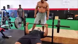 Post workout 225 lb Bench Press Challenge