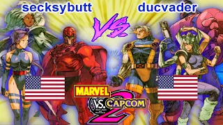 Marvel vs Capcom 2: New Age of Heroes - secksybutt vs ducvader [Top Tiers]