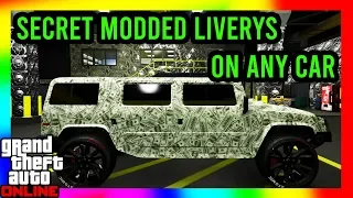 GTA 5 SECRET MODDED LIVERY'S GLITCH SOLO!! YOU CAN PUT THEM ON ANY CAR!! PS4/XBOX/PC