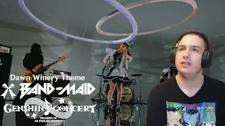 First Time Reacting To BAND-MAID / アカツキワイナリー "Dawn Winery Theme" (Genshin Concert 2022)