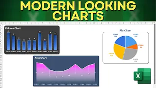 How to Make a Beautiful and Modern Looking Excel Chart | Practical Example | 3 Models