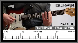 Something in the Way (TAB) - Barré Chord Guitar Riffs - Nirvana - Drop D Tuning