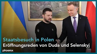 Selenskyj Staatsbesuch in Polen: Statements und Pressekonferenz