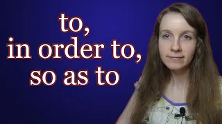 ЧТОБЫ в английском языке: TO / IN ORDER TO / SO AS TO | Уроки английского | Грамматика