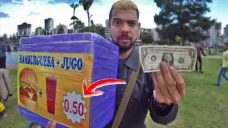 Comiendo con 1$ DOLAR Ecuador 🔥🔥/ Saben Mal? Reto EXTREMO