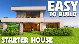 Minecraft How to Build Modern Starter House | TUTORIAL