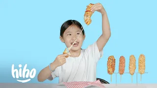 Kids Try Korean Corn Dogs | Kids Try | HiHo Kids