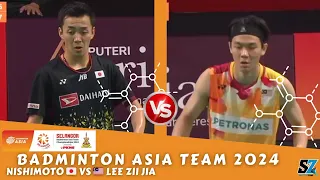 LEE Zii Jia (MAS) VS Kenta NISHIMOTO (JPN) Badminton Asia Team Championships 2024 - SF Men's Team