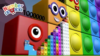 Looking for Numberblocks Step Squad 515 to 12,000 to 12,000,000 BIGGEST Learn to Count Big Numbers!