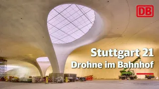 Stuttgart 21: Der ganze Hauptbahnhof im Drohnenflug