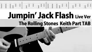 【TAB】Jumpin’ Jack Flash Keith Part. Guitar Cover The Rolling Stones Tutorial