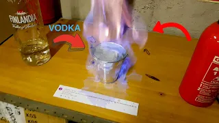 1000 Degree RED HOT Ball in Vodka= DISASTER