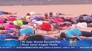 Michiganders Break Record For Most People Making Sand Angels