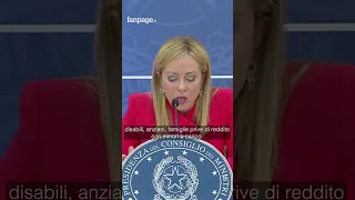 Giorgia Meloni spiega perché viene abolito il reddito di cittadinanza