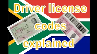 Driver license codes explained