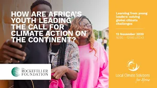 Learning from young leaders: solving global climate challenges | LOCS4Africa 2020