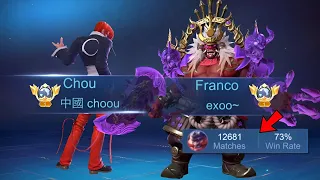 I FINALLY MET THE BEST FRANCO IN RANKED!!😱 (enemy thought he’s using maphack)