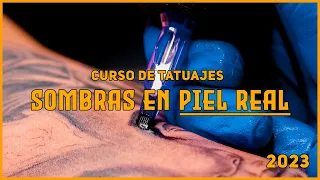 CÓMO HACER SOMBRAS EN PIEL REAL .(CURSO PARA TATUAJE) 👌. NO TE LO PODES PERDER❗ Aprende a tatuar