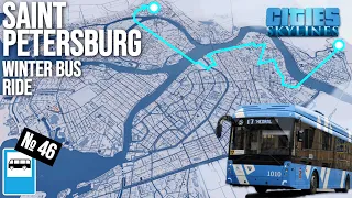 WINTER BUS RIDE IN SAINT PETERSBURG / Поездка на автобусе по зимнему Питеру