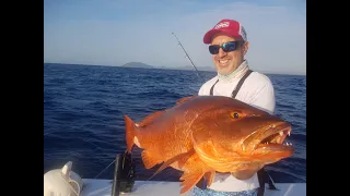 Tamarindo inshore fishing day jack trevally tuna jig jigging popping