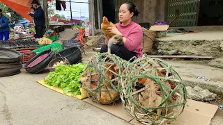 Harvest Chicken Eggs, Vegetables & Chickens go market | Lý Thị Ca.