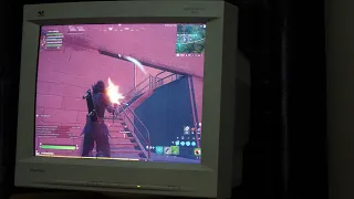 Fortnite on a ViewSonic P810 CRT Monitor