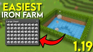 Best EASY Iron Farm Minecraft 1.20! Minecraft Bedrock