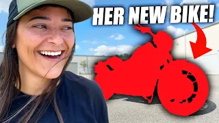 SHE BOUGHT A NEW HARLEY!