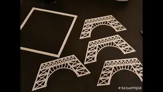 Matchstick Eiffel Tower - step by step images