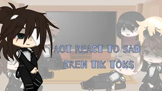 Aot React to sad eren tik toks |gacha club| repost