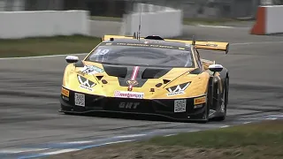 Lamborghini Huracán GT3 EVO 2 Cars Testing On The Limit! ( Amazing V10 Sound )