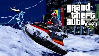 GTA 5 PC Mods - TSUNAMI MOD W/ GIANT WAVES! GTA 5 Tsunami Mod Gameplay & Funny Moments!