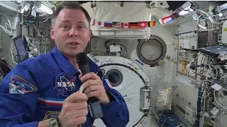 Astronaut Nick Hague speaks with the Space Symposium