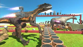 Never close the jet engine to Dinosaurs and Animals - Animal Revolt Battle Simulator