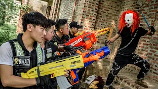 40 Minutes Nerf War Battle SWAT & CRIME