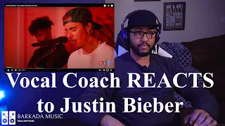 Vocal Coach Reacts and breaks down Justin Bieber's NPR Tiny Desk Performance! (REACTION)