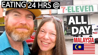 Americans Eating 7-ELEVEN ONLY for 1 FULL DAY - Malaysia 🇲🇾