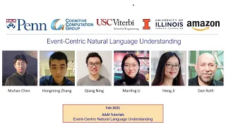 Event-Centric Natural Language Understanding, AAAI Tutorials 2021