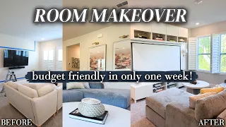 DECORATE WITH ME! Living Room Transformation on a Budget!