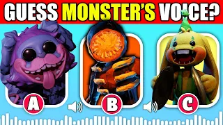 Guess the MONSTER'S VOICE | POPPY PLAYTIME CHAPTER 3 EARLY, RAINBOW FRIENDS CHAPTER 2 & ROBLOX DOORS